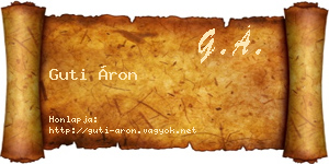 Guti Áron névjegykártya